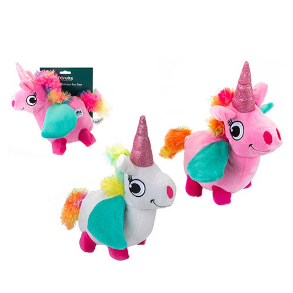 Crufts Large Squeaky Plush Unicorn Toy - Choice Stores