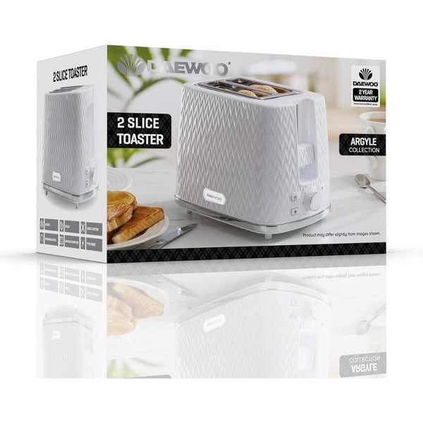 Daewoo Argyle White 2 Slice Taoster - Choice Stores