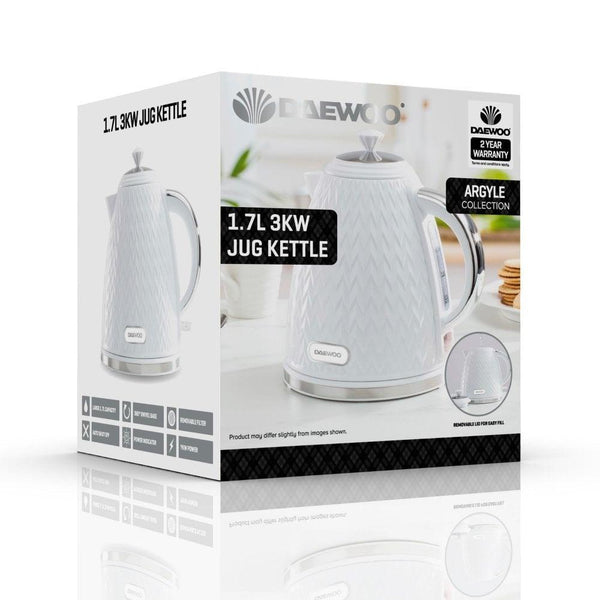 Daewoo Argyle White Jug Kettle | 1.7L - Choice Stores