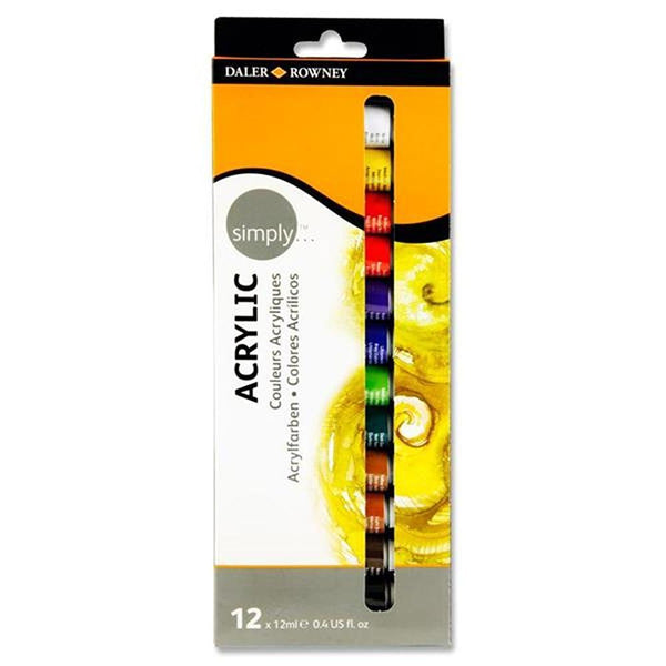 Daler Rowney Simply Box Acrylic Paints| 12 x 12ml - Choice Stores
