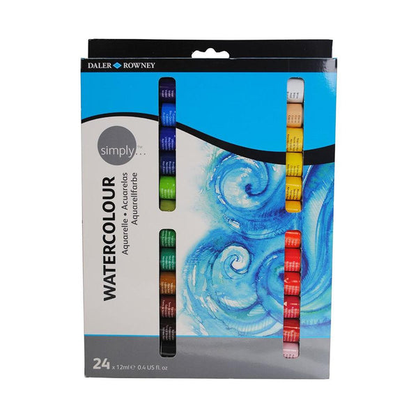 Daler Rowney Simply Box Watercolour Paints| 24 x 12ml - Choice Stores