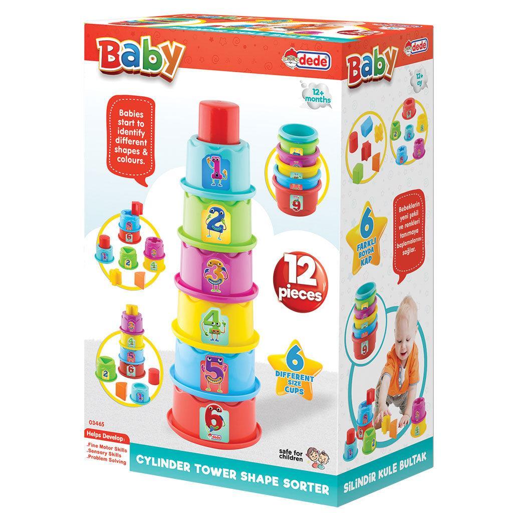 Dede Baby Cylinder Tower Shape Sorter | 12 pcs - Choice Stores