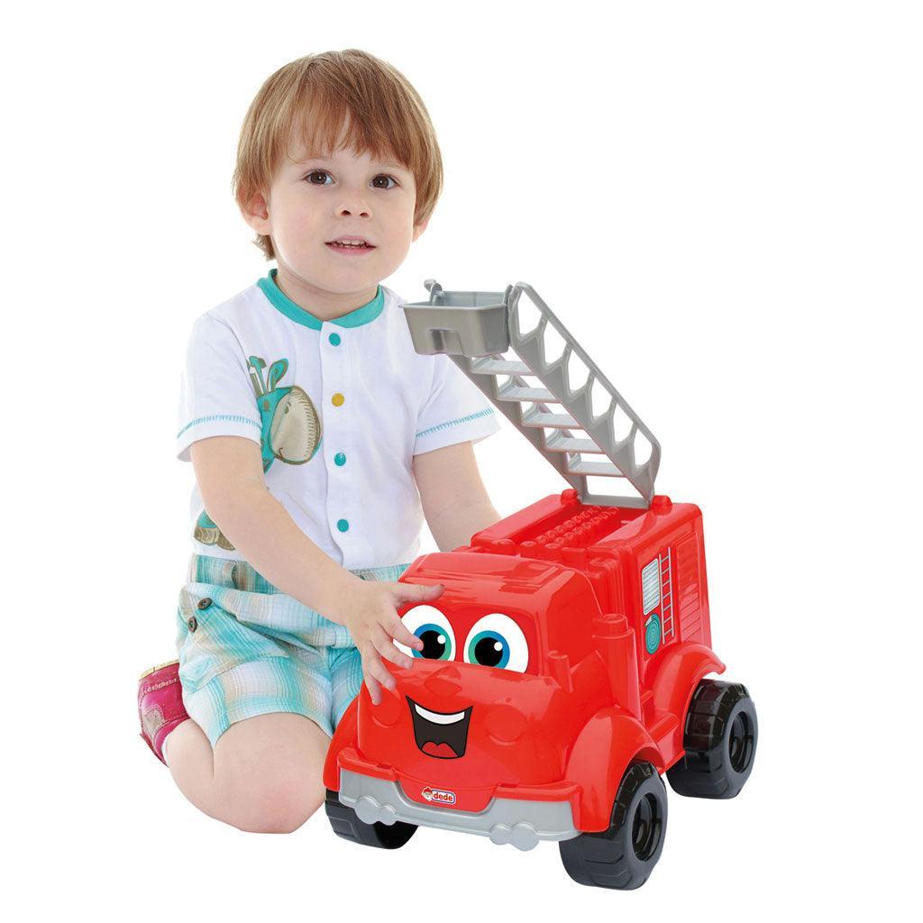 Dede Jumbo Fire Truck With Blocks | 30 pcs - Choice Stores