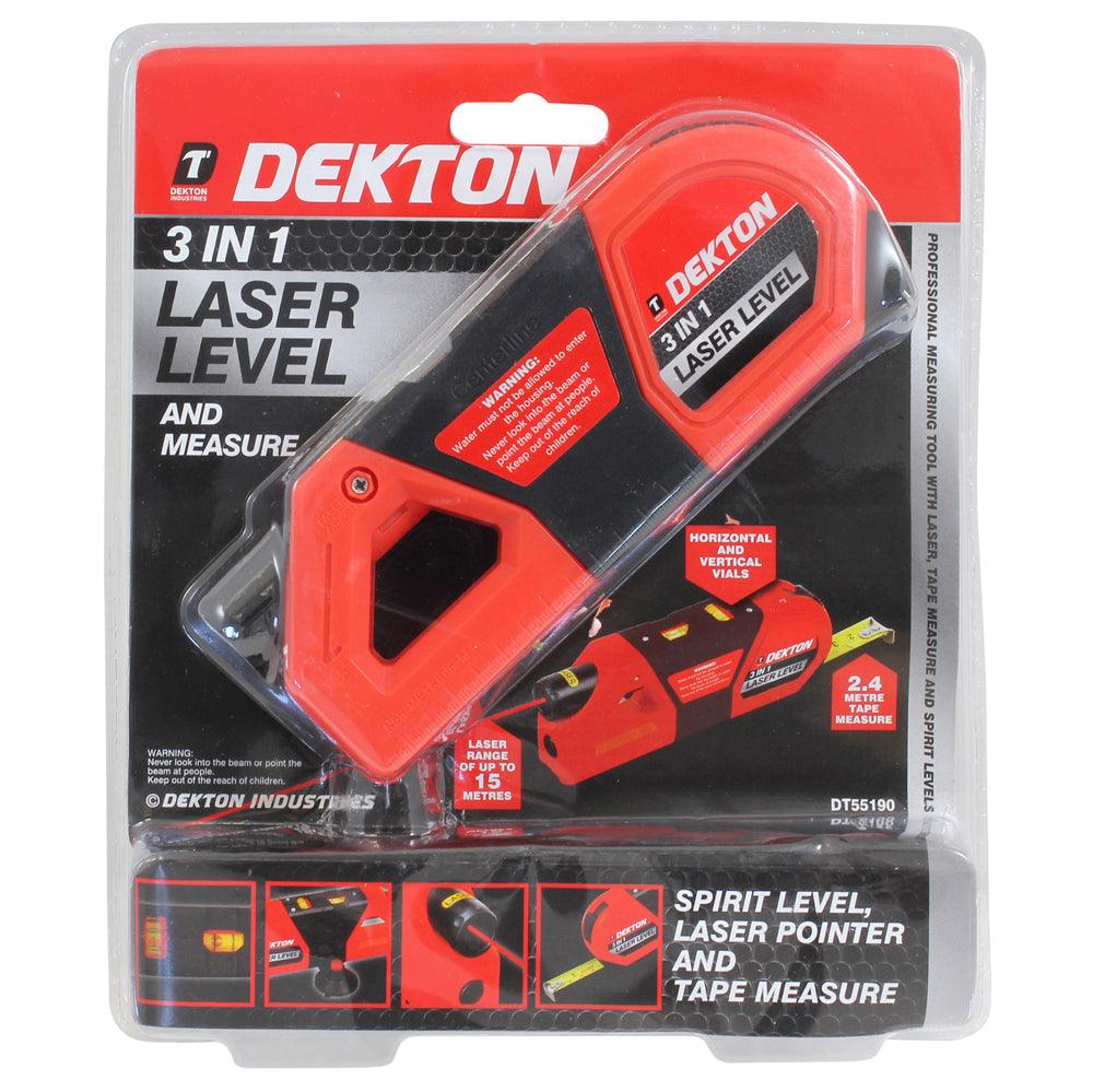 Dekton 3-In-1 Laser Level With Measure - Choice Stores