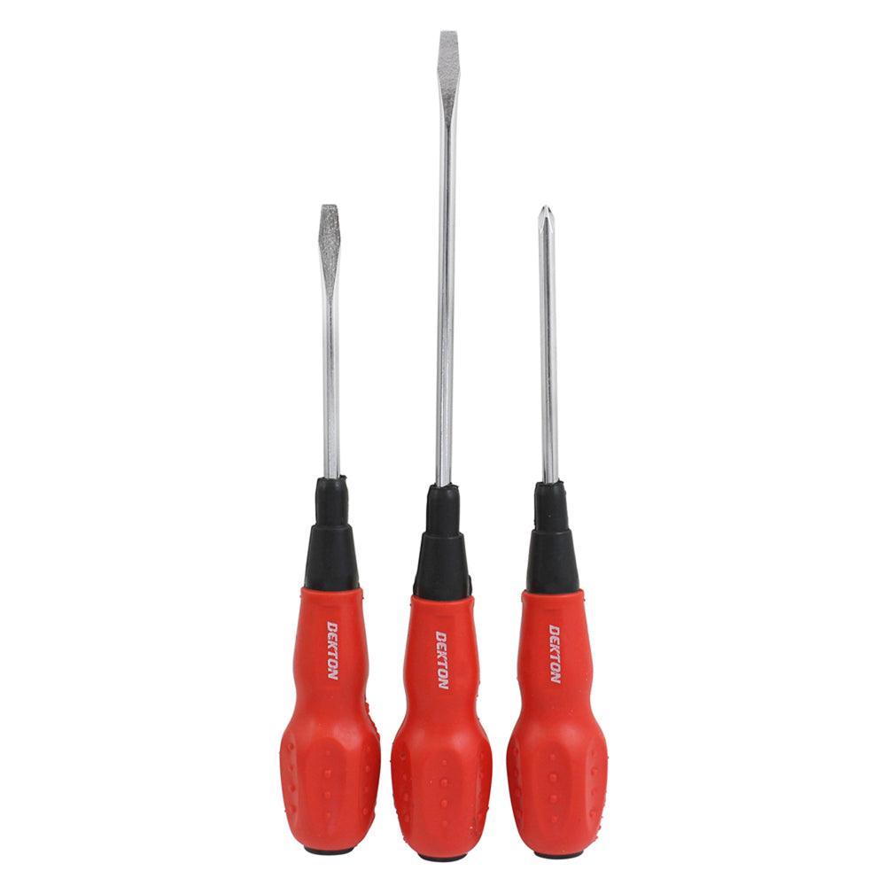 Dekton 3 Piece Screwdriver Set | Ergonomic | Anti Slip | Chrome Vanadium Steel - Choice Stores