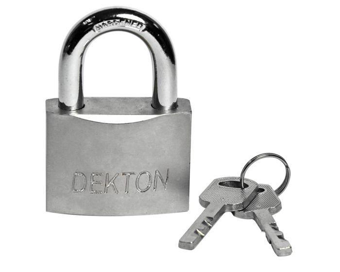 Dekton 40mm Satin Padlock With 3 Security Keys - Choice Stores