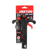 Dekton 4in Clamp And Spreader | 2 Piece Set | 15kg Clamp Force | ABS Handle & Rotation Button - Choice Stores
