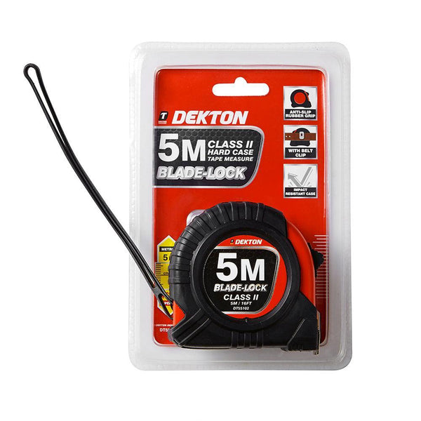 Dekton 5 m x 19 mm Hard Case Tape Measure | 5m/16ft | Belt Clip - Choice Stores
