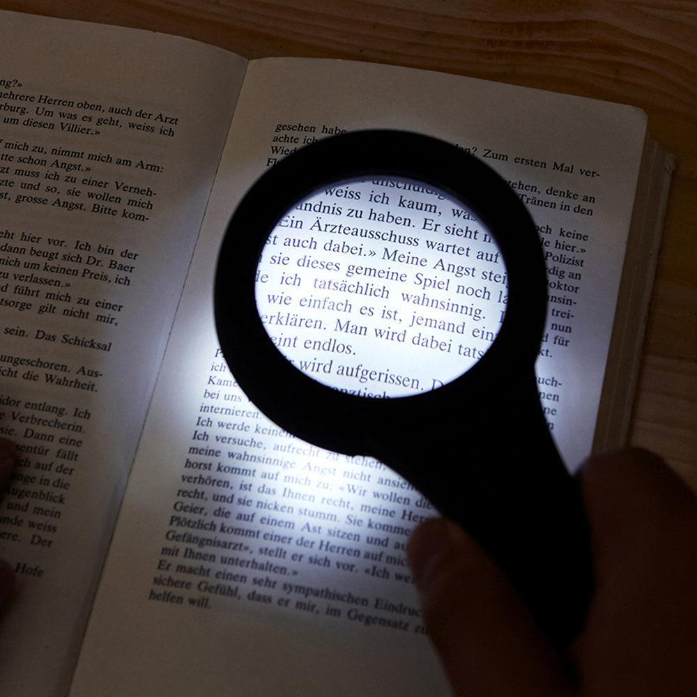 Dekton 6 LED Magnifying Glass | 4 x Magnification | 6 LEDs | UV Light | Anti Slip Grip - Choice Stores