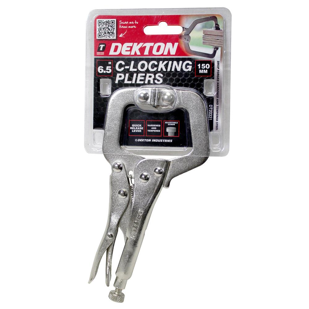 Dekton 6in C Locking Plier | Quick Release Lever | Adjustable Screw - Choice Stores