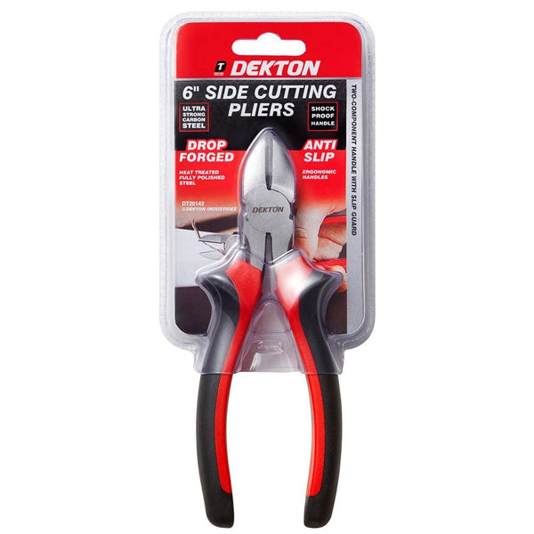 Dekton 6in Diagonal Pliers | Heat Treated | Anti-Slip Handles - Choice Stores