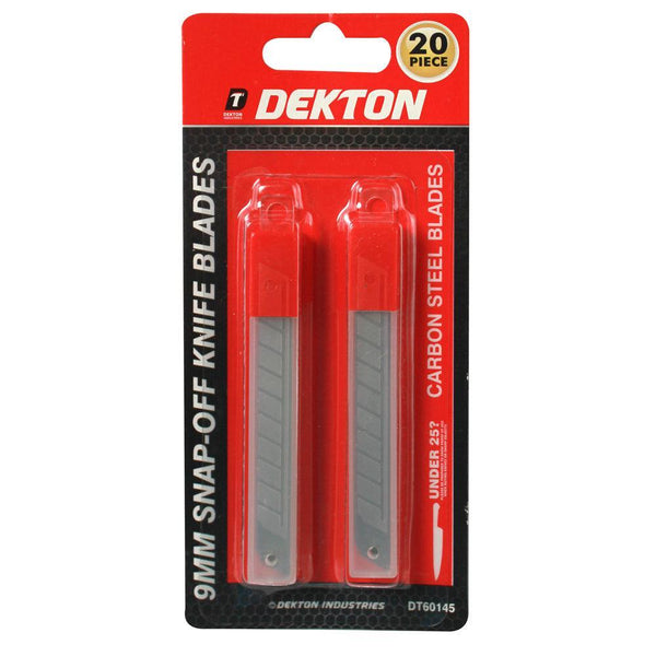 Dekton 9 mm Snap-Off Spare Blades | Pack of 20 - Choice Stores
