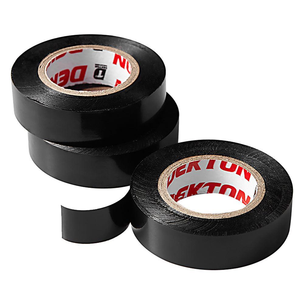 Dekton Black PVC Tape 0.12 mm Thick | 15 mm x 13 m| Pack of 3 - Choice Stores