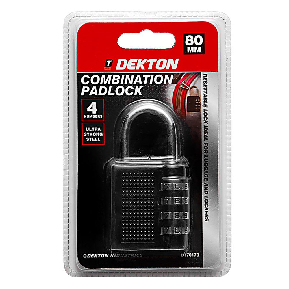 Dekton Combination Padlock | 4 Numbers | 80 mm - Choice Stores