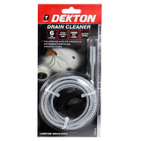 Dekton Drain Cleaner | Fully Plates Steel Probe | Corkscrew End | Integrated Handle | 6 mm Spring - Choice Stores