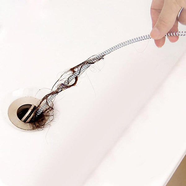Dekton Drain Cleaner | Fully Plates Steel Probe | Corkscrew End | Integrated Handle | 6 mm Spring - Choice Stores