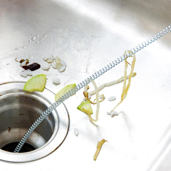 Dekton Drain Cleaner | Fully Plates Steel Probe | Corkscrew End | Integrated Handle | 6 mm Spring - Choice Stores