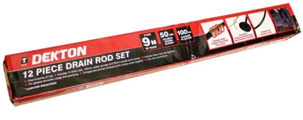 Dekton Drain Rod Set | 12 Piece - Choice Stores