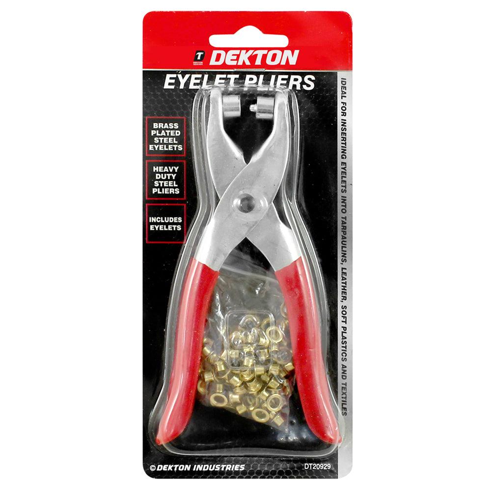 Dekton Eyelet Pliers | Heavy Duty Steel | Brass Plated Eyelets - Choice Stores