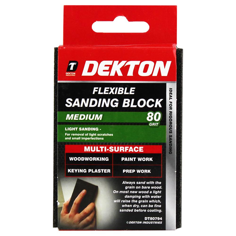 Dekton Flexible Sanding Block | Medium | 80 Grit - Choice Stores