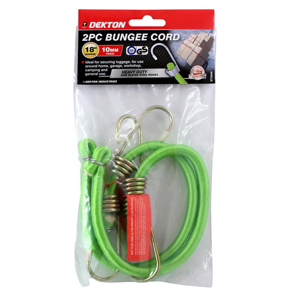 Dekton Heavy Duty Bungee Cord | 18in x 10 mm |Pack of 2 - Choice Stores