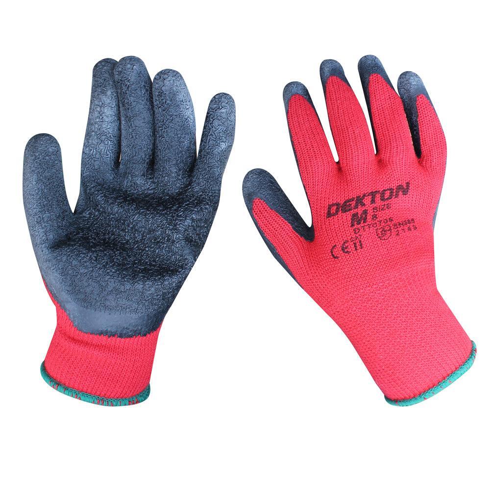 Dekton Heavy Duty Latex Coated Working Gloves|Size 8/M - Choice Stores