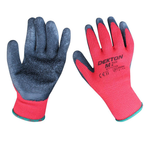 Dekton Heavy Duty Latex Coated Working Gloves|Size 8/M - Choice Stores