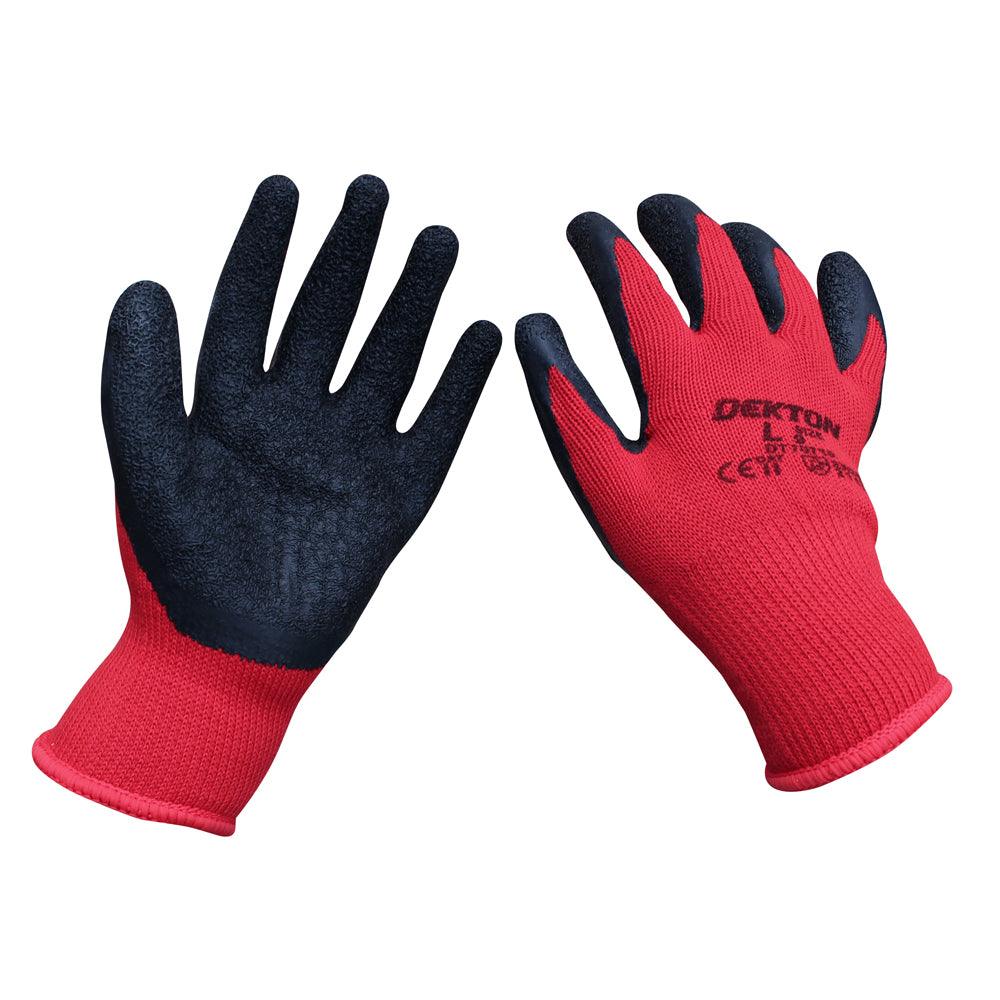 Dekton Heavy Duty Professional Grade Latex Coated Working Gloves | Size 9/L - Choice Stores