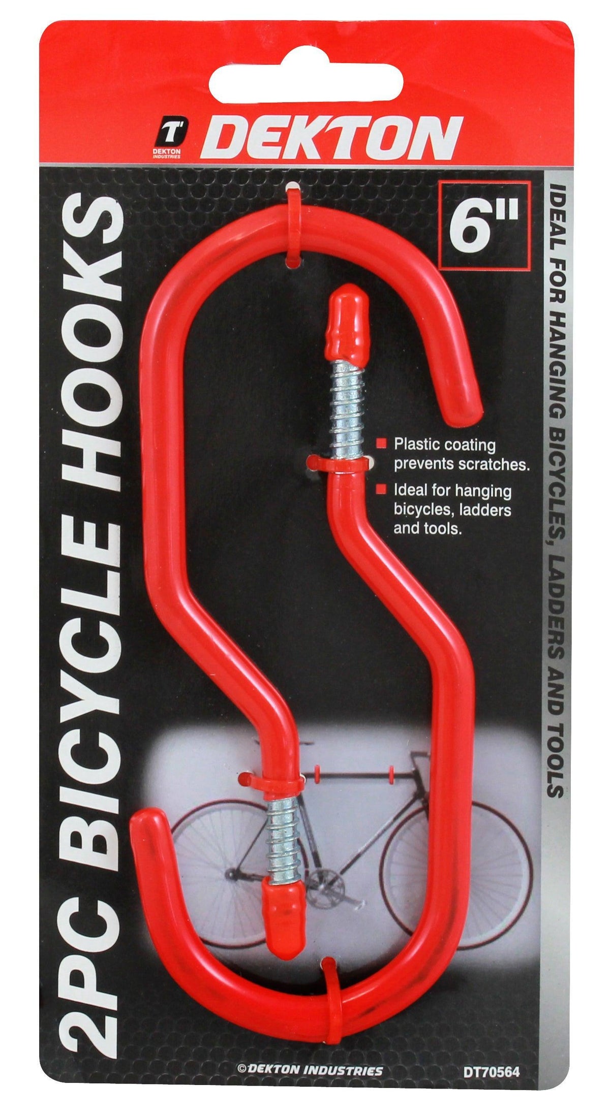 Dekton | Bicycle Hooks 8mm 150mm / 6&quot; 2 Pieces DT70564 - Choice Stores