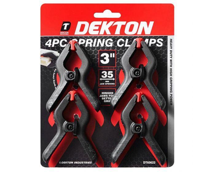 Dekton | Dekton 4 Piece Spring Clamps 3&quot; DT60622 - Choice Stores