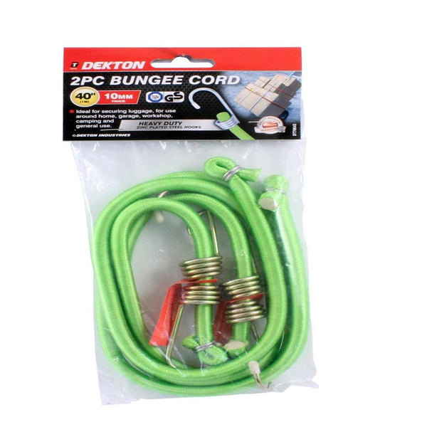 Dekton | Heavy Duty Bungee Cord 40"X10mm 2 Pieces DT70643 - Choice Stores