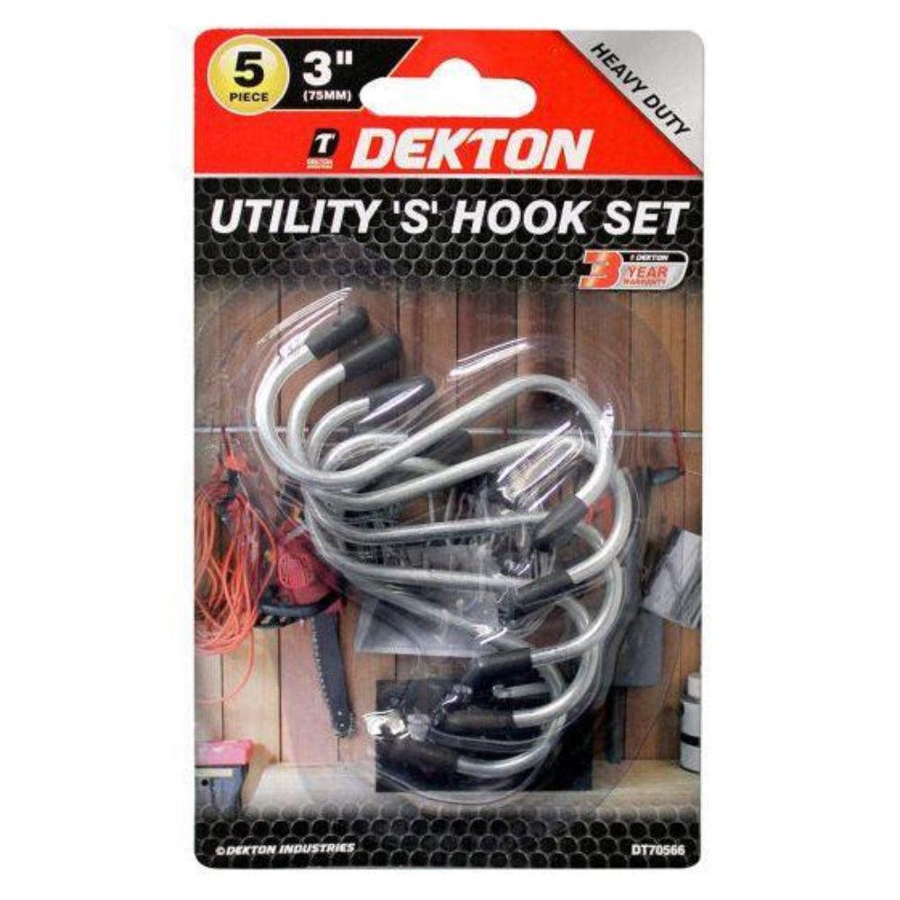 Dekton | Utility 'S' Hooks 3" 5 Pieces DT70566 - Choice Stores