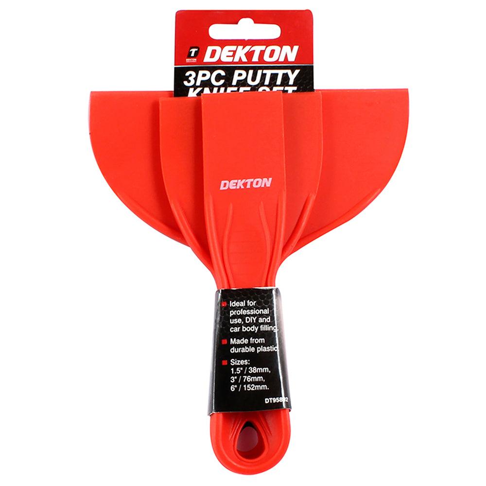 Dekton Plastic Putty Knife | Professional Use, DIY and Car Body Filling | 3 Piece Set - Choice Stores