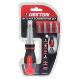 Dekton Ratchet Screwdriver Set | 5 Bits | 3 Way Ratchet - Choice Stores