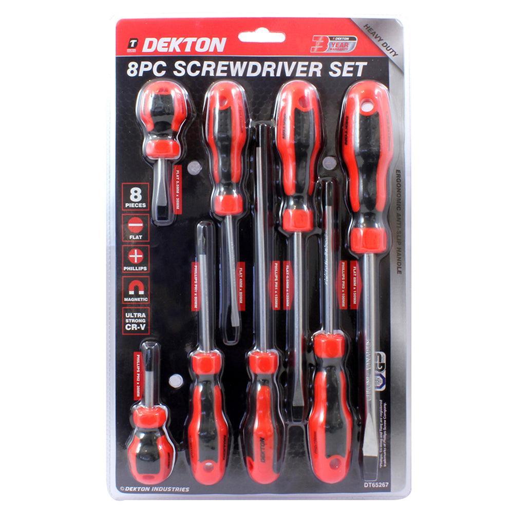 Dekton Screwdriver Set | High Quality | Various Sizes | 8 Piece Set - Choice Stores