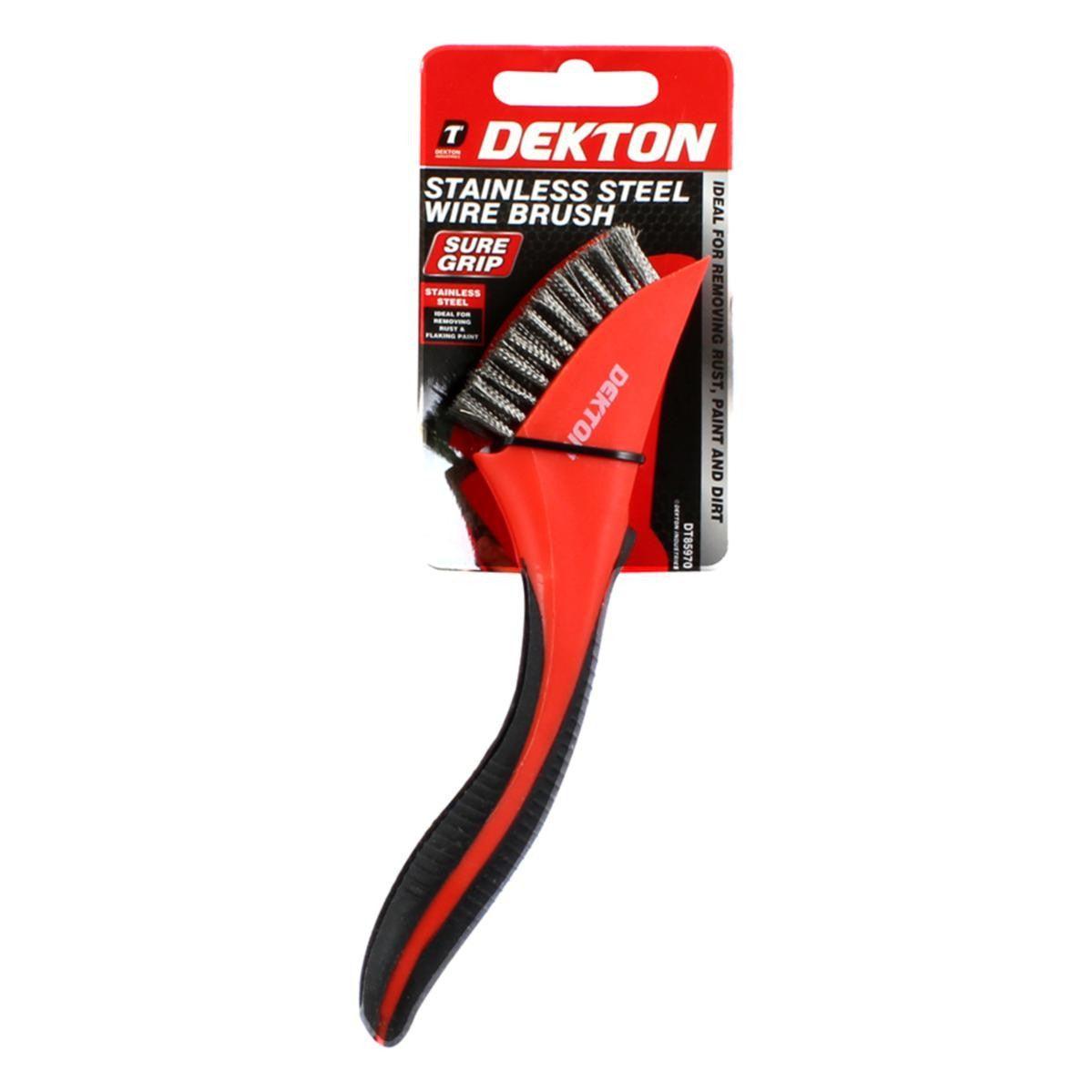 Dekton Soft Grip Stainless Steel Wire Brush - Choice Stores
