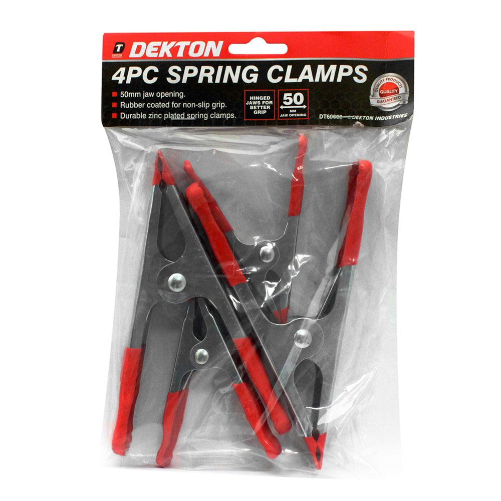 Dekton Spring Clamp Set | 50mm Jaw Opening | Pack of 4 - Choice Stores