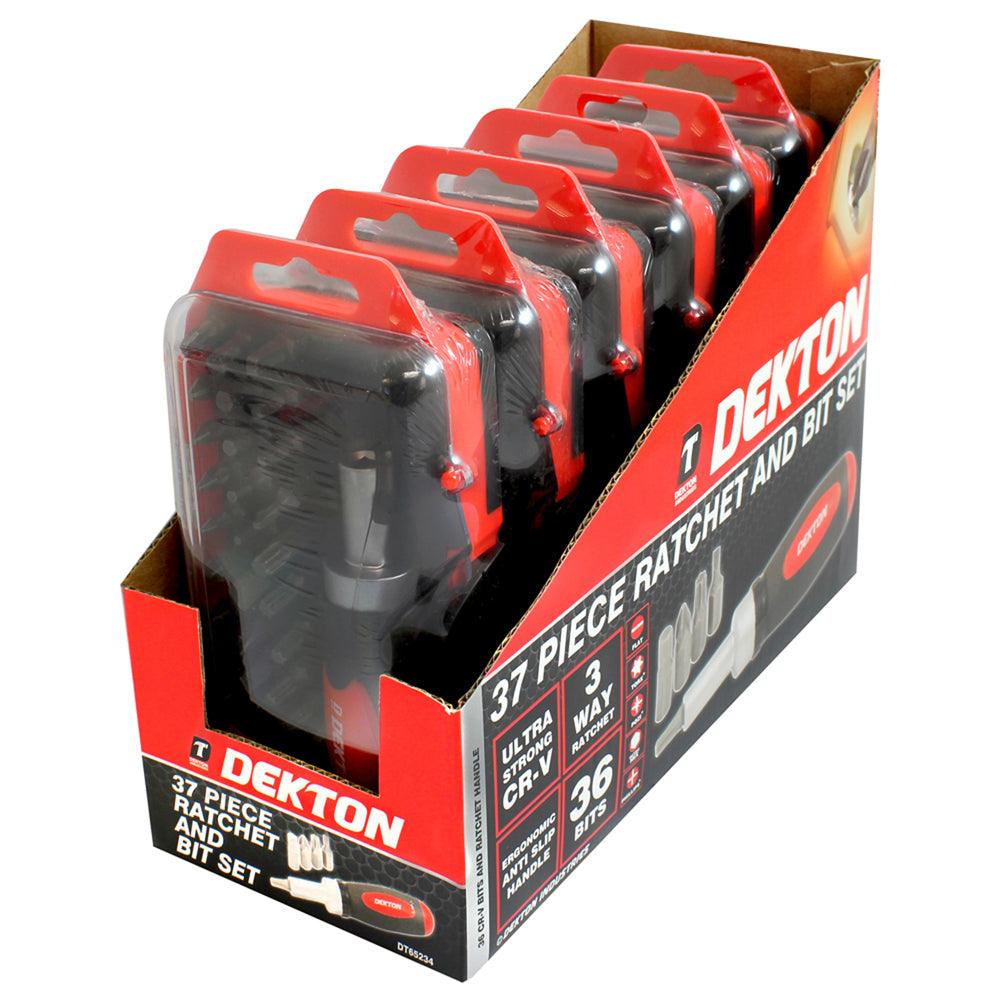 Dekton Stubby Ratchet Screwdriver &amp; Bit Set | 37 Piece Set - Choice Stores