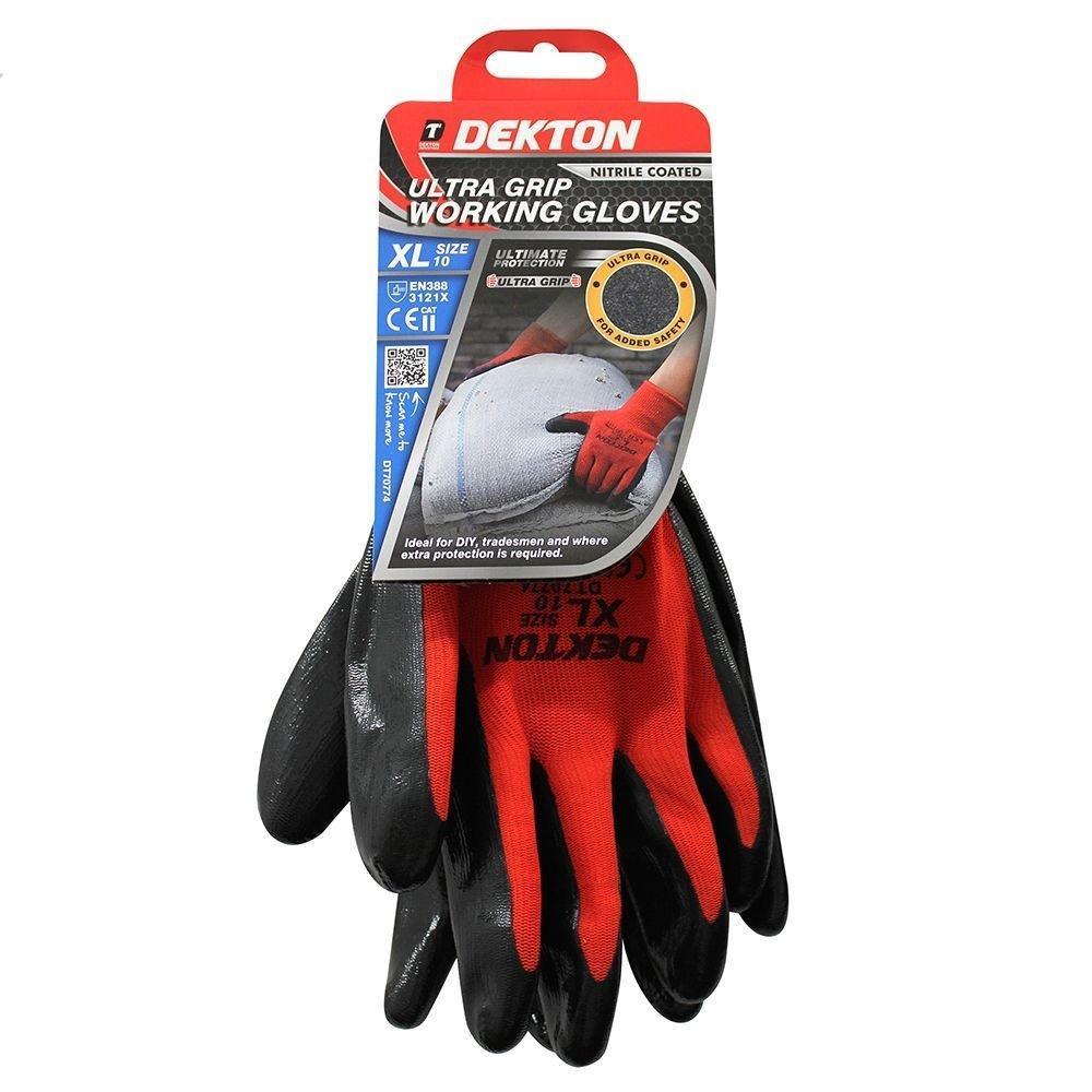 Dekton Ultra-Grip Nitrile Coated Gloves | Size 10 XL - Choice Stores