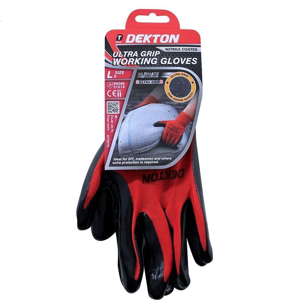 Dekton Ultra-Grip Nitrile Coated Gloves | Size 9 Large - Choice Stores