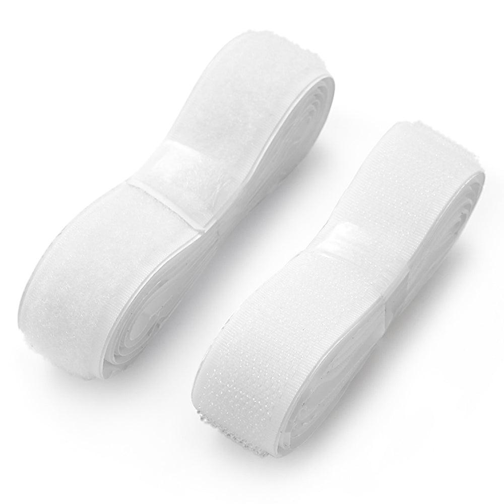 Dekton White 20 mm x 1 m Hook & Loop | 100% Nylon With Backing Glue - Choice Stores