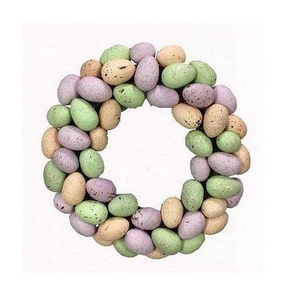 Deluxe Pastel Coloured Easter Egg Wreath | 380mm x 380mm - Choice Stores