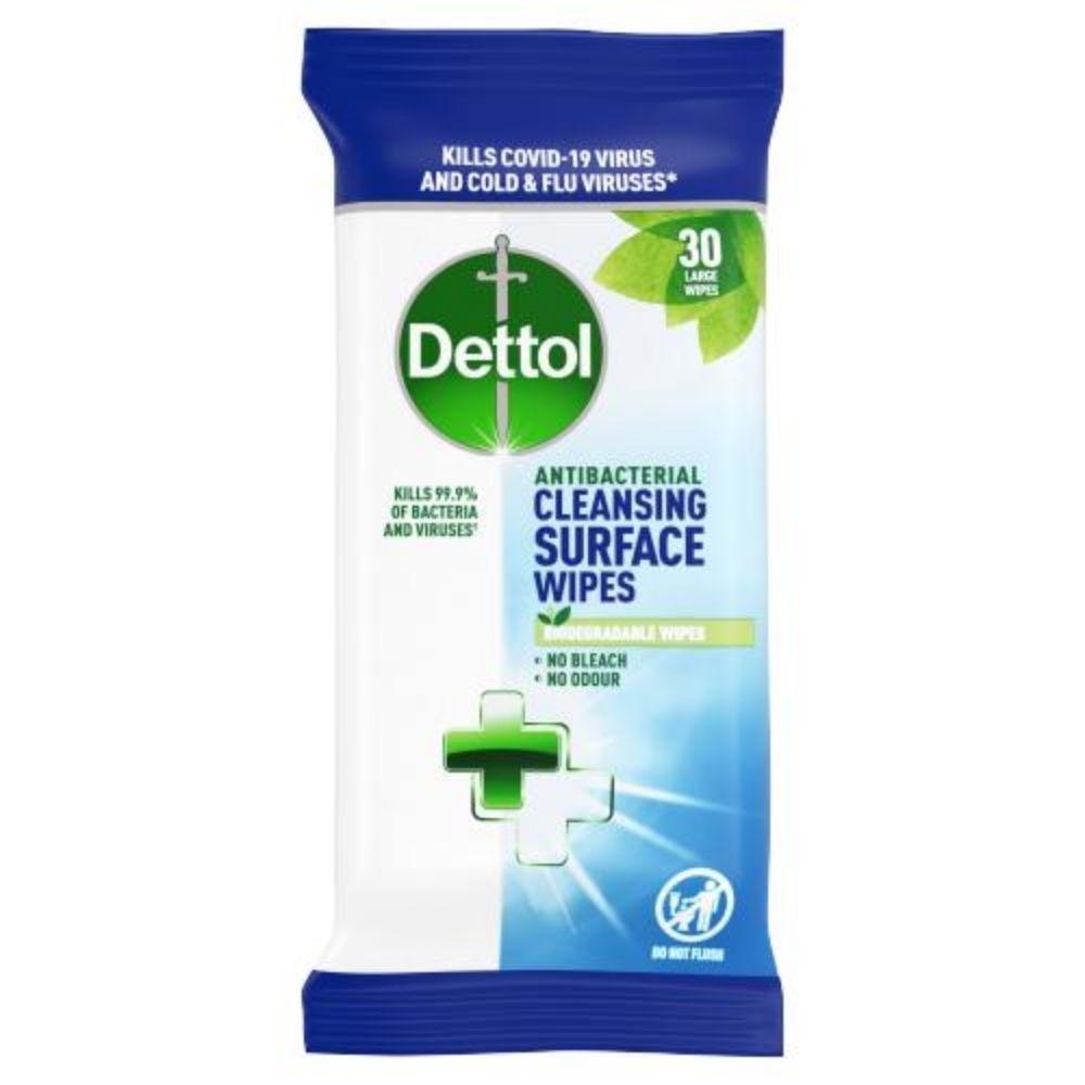 Dettol Cleansing Surface Wipes Anti-Bacterial | 30 Sheets - Choice Stores