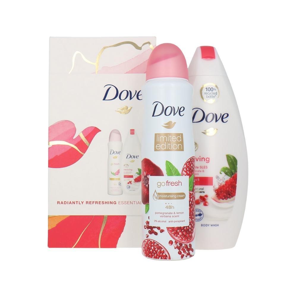 Dove Radiantly Refreshing Essential Pomegranate Limited Edition Gift Set | Body Wash &amp; Anti-Perspirant - Choice Stores