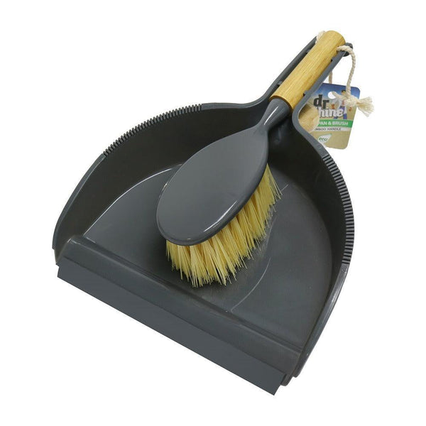 Dr Shine Bamboo Dust Pan & Brush Set - Choice Stores