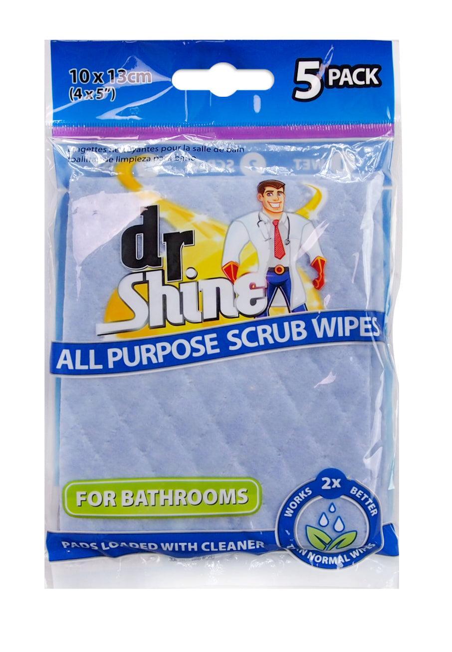 Dr Shine Bathroom Scrub Wipes | Loaded With Cleaner | 5 Pack - Choice Stores