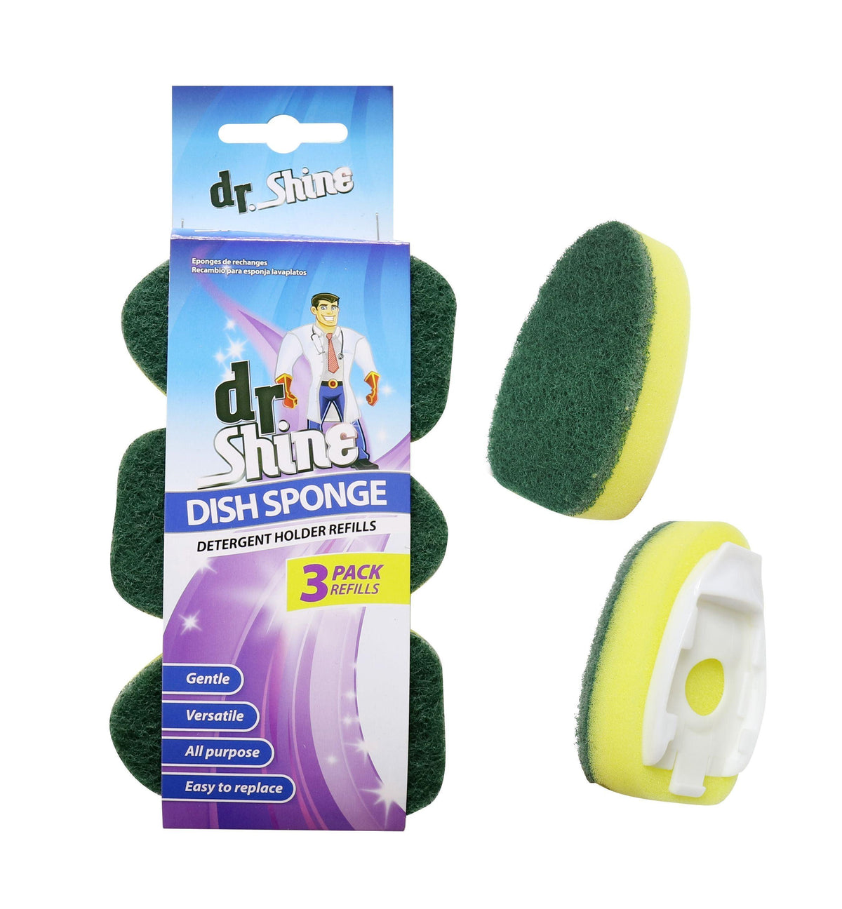 Dr Shine Dish Sponge Refill | 3 Pack - Choice Stores