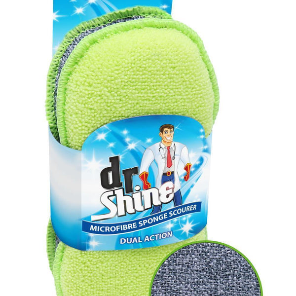 Dr Shine Scrub Sponge Microfibre | Pack of 2 - Choice Stores