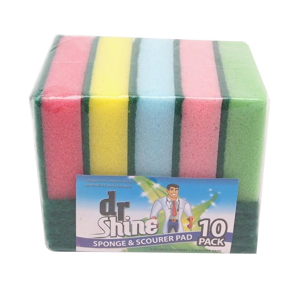 Dr. Shine Sponge &amp; Scourer Pad | Pack of 10 - Choice Stores