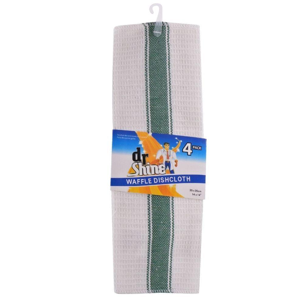 Dr Shine Waffle Dish Cloths | 100% Cotton | 4 Pack - Choice Stores